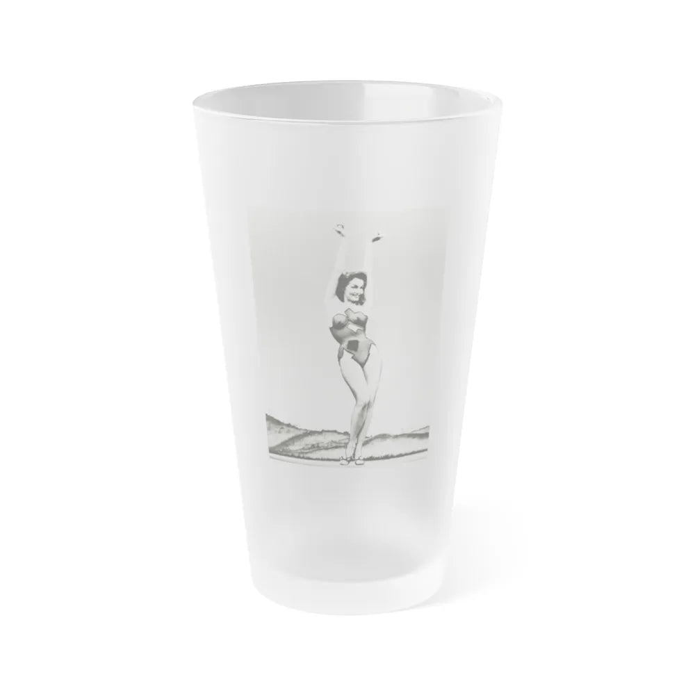 Julie Newmar #294 (Vintage Female Icon) Frosted Pint Glass 16oz-16oz-Frosted-Go Mug Yourself