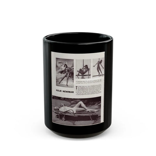 Julie Newmar #295 (Vintage Female Icon) Black Coffee Mug-15oz-Go Mug Yourself