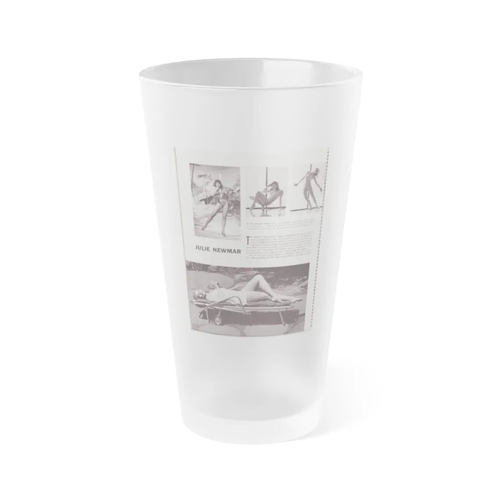 Julie Newmar #295 (Vintage Female Icon) Frosted Pint Glass 16oz-16oz-Frosted-Go Mug Yourself