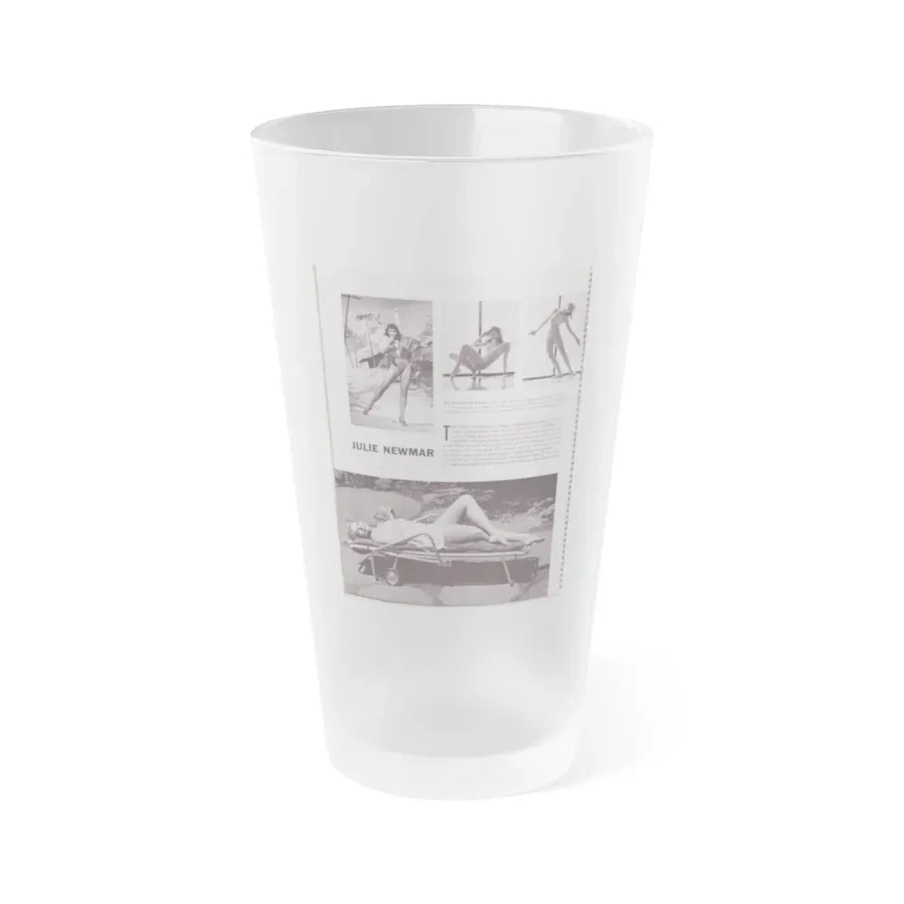 Julie Newmar #295 (Vintage Female Icon) Frosted Pint Glass 16oz 16oz Frosted - Go Mug Yourself