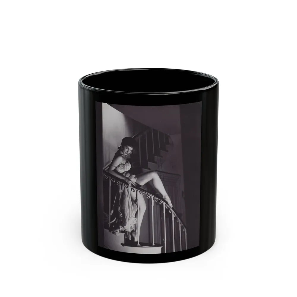 Julie Newmar #296 (Vintage Female Icon) Black Coffee Mug-11oz-Go Mug Yourself