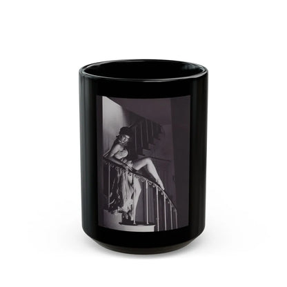 Julie Newmar #296 (Vintage Female Icon) Black Coffee Mug-15oz-Go Mug Yourself