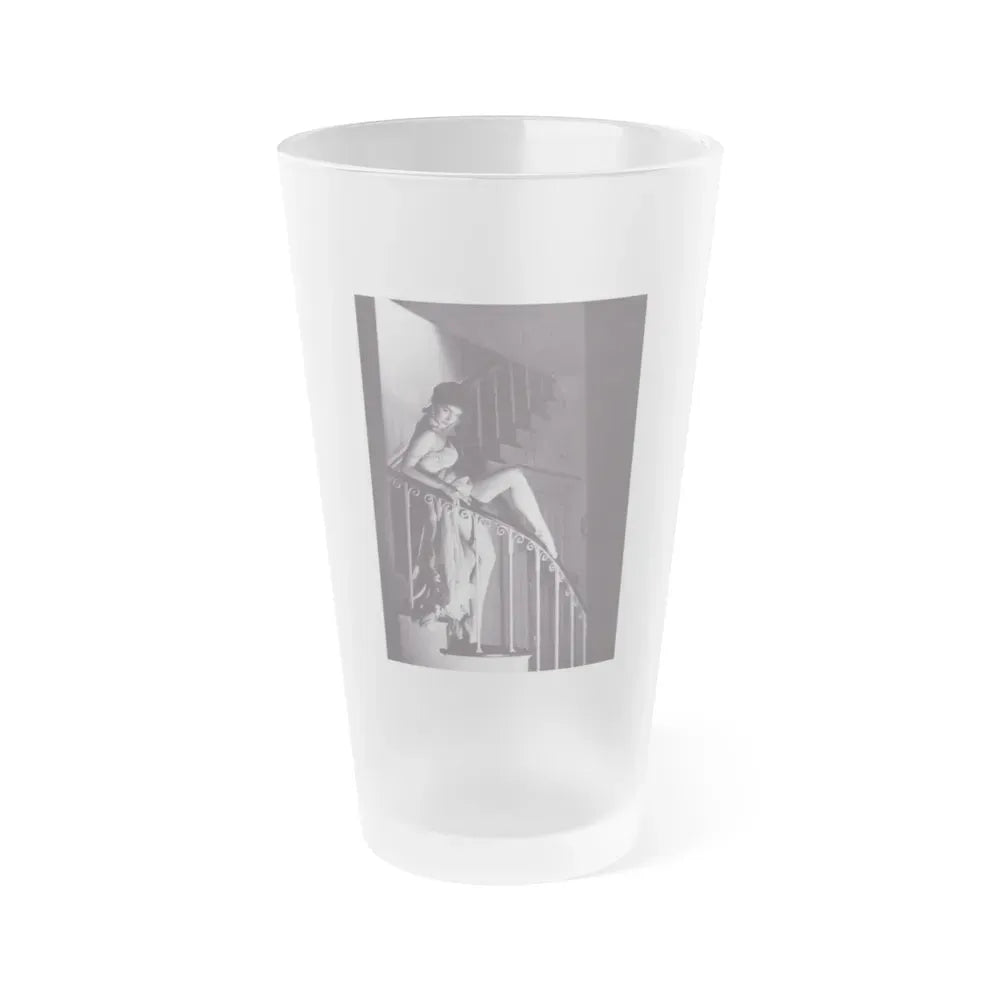 Julie Newmar #296 (Vintage Female Icon) Frosted Pint Glass 16oz 16oz Frosted - Go Mug Yourself