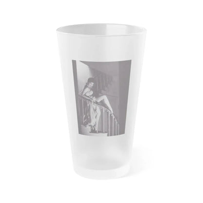 Julie Newmar #296 (Vintage Female Icon) Frosted Pint Glass 16oz 16oz Frosted - Go Mug Yourself