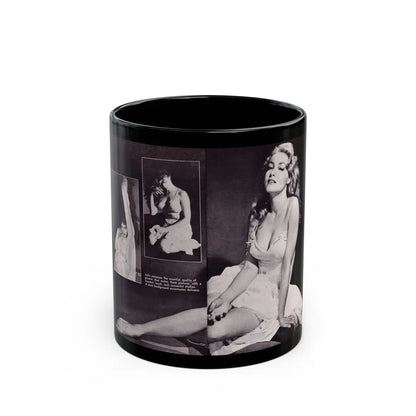 Julie Newmar #297 (Vintage Female Icon) Black Coffee Mug-11oz-Go Mug Yourself