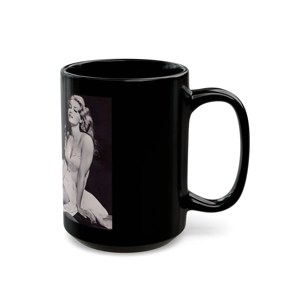 Julie Newmar #297 (Vintage Female Icon) Black Coffee Mug-Go Mug Yourself