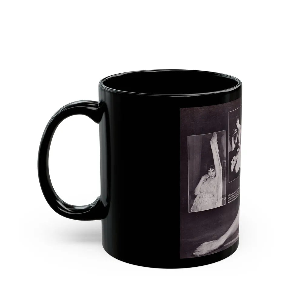 Julie Newmar #297 (Vintage Female Icon) Black Coffee Mug-Go Mug Yourself