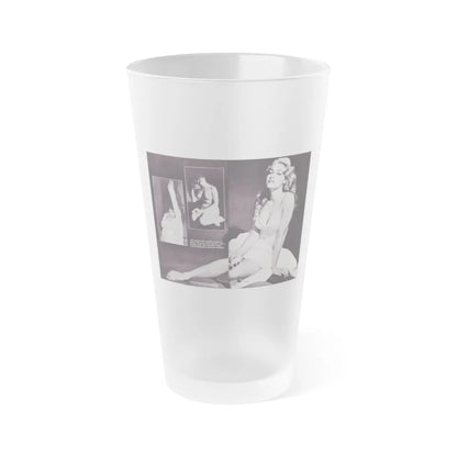 Julie Newmar #297 (Vintage Female Icon) Frosted Pint Glass 16oz-16oz-Frosted-Go Mug Yourself