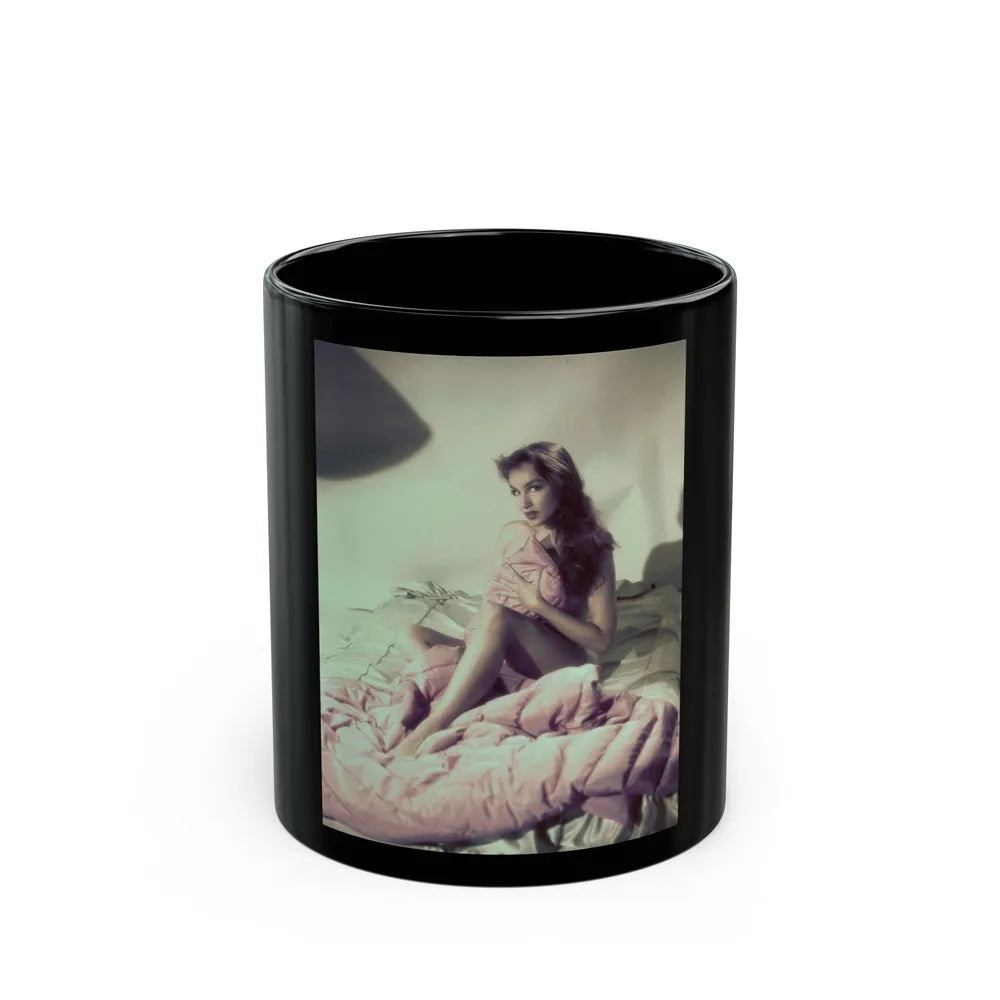 Julie Newmar #310 (Vintage Female Icon) Black Coffee Mug-11oz-Go Mug Yourself