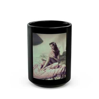 Julie Newmar #310 (Vintage Female Icon) Black Coffee Mug-15oz-Go Mug Yourself