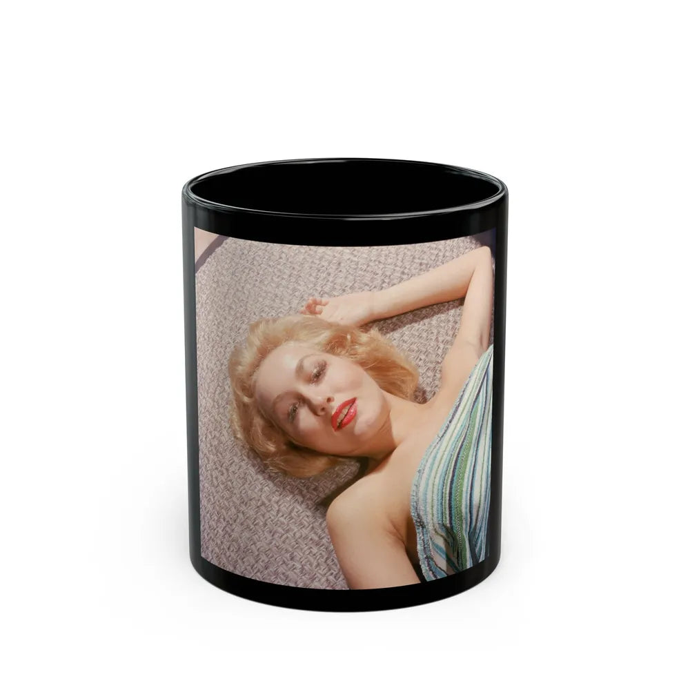 Julie Newmar #319 (Vintage Female Icon) Black Coffee Mug-11oz-Go Mug Yourself