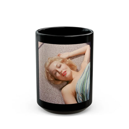 Julie Newmar #319 (Vintage Female Icon) Black Coffee Mug-15oz-Go Mug Yourself