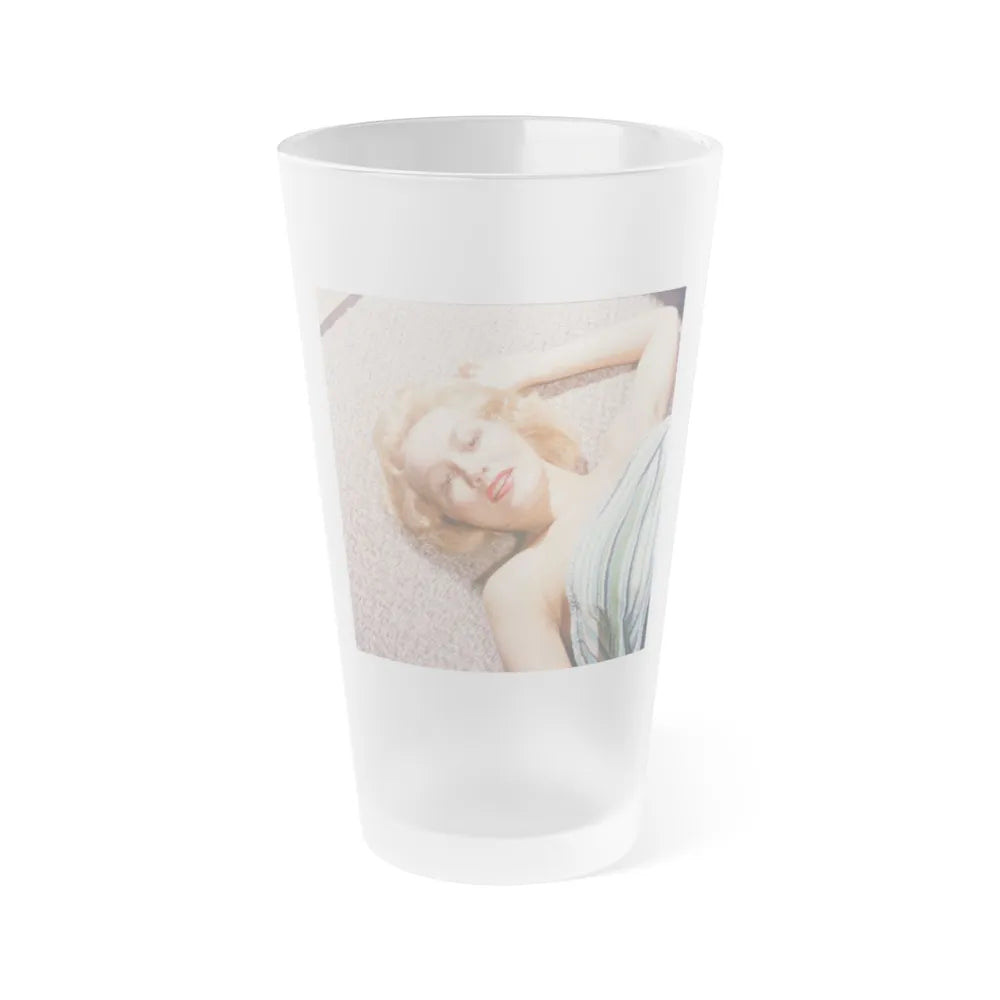 Julie Newmar #319 (Vintage Female Icon) Frosted Pint Glass 16oz-16oz-Frosted-Go Mug Yourself