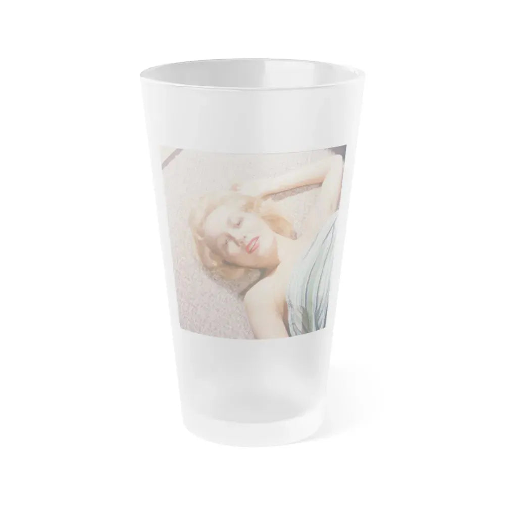 Julie Newmar #319 (Vintage Female Icon) Frosted Pint Glass 16oz 16oz Frosted - Go Mug Yourself