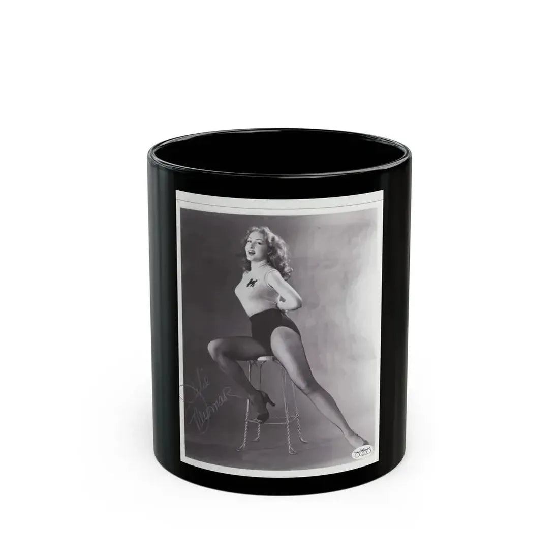 Julie Newmar #32 (Vintage Female Icon) Black Coffee Mug 11oz - Go Mug Yourself