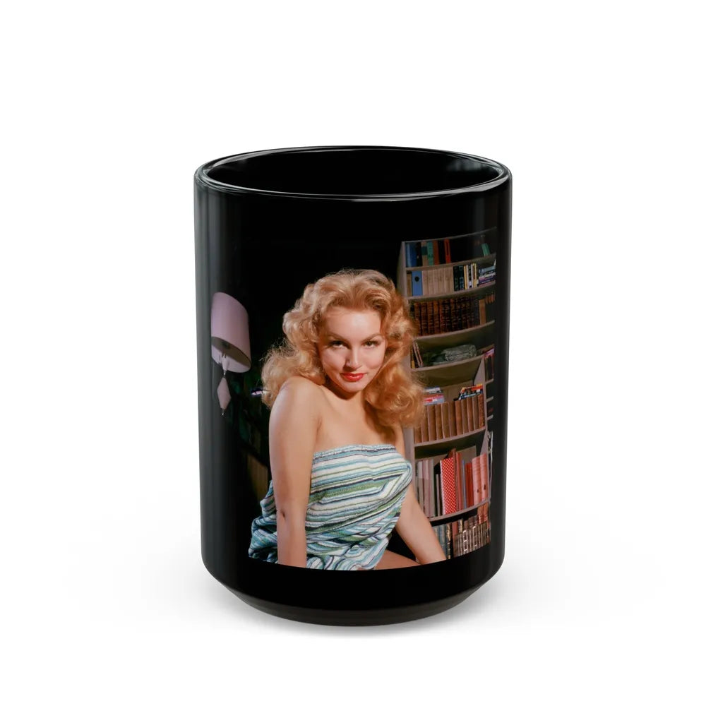 Julie Newmar #321 (Vintage Female Icon) Black Coffee Mug-15oz-Go Mug Yourself