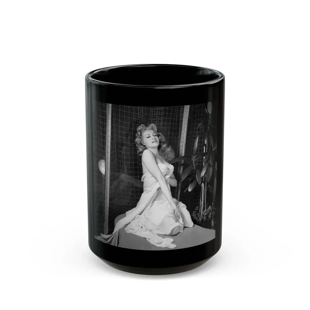 Julie Newmar #325 (Vintage Female Icon) Black Coffee Mug 15oz - Go Mug Yourself