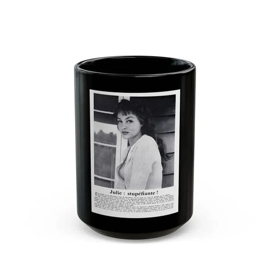 Julie Newmar #326 (Vintage Female Icon) Black Coffee Mug 15oz - Go Mug Yourself