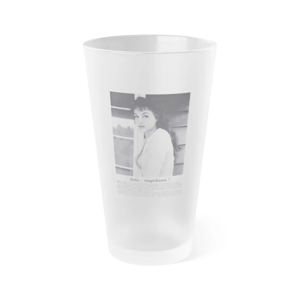 Julie Newmar #326 (Vintage Female Icon) Frosted Pint Glass 16oz-16oz-Frosted-Go Mug Yourself