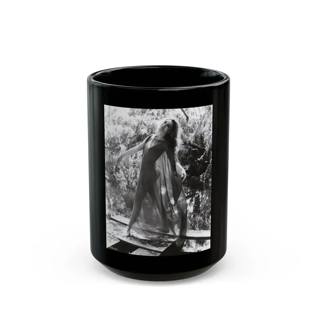 Julie Newmar #329 (Vintage Female Icon) Black Coffee Mug 15oz - Go Mug Yourself