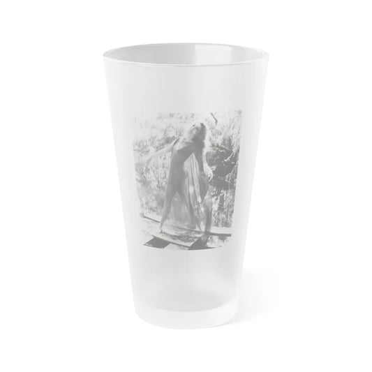 Julie Newmar #329 (Vintage Female Icon) Frosted Pint Glass 16oz-16oz-Frosted-Go Mug Yourself