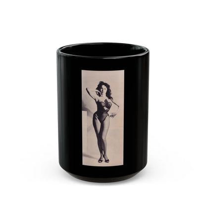 Julie Newmar #331 (Vintage Female Icon) Black Coffee Mug-15oz-Go Mug Yourself