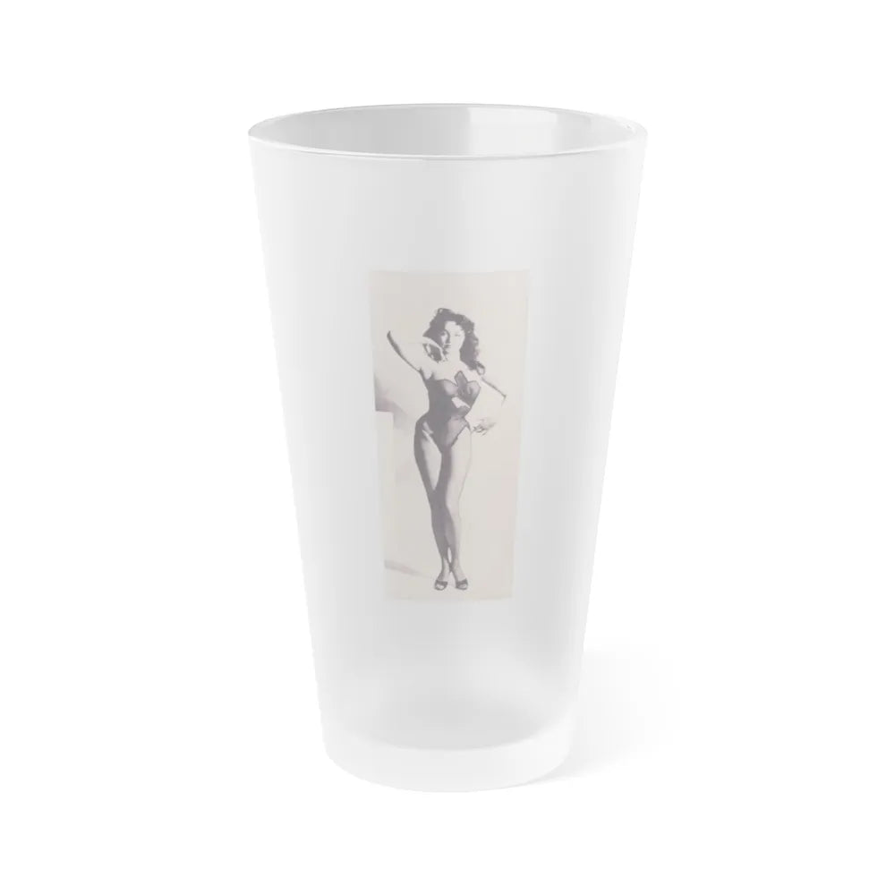 Julie Newmar #331 (Vintage Female Icon) Frosted Pint Glass 16oz-16oz-Frosted-Go Mug Yourself