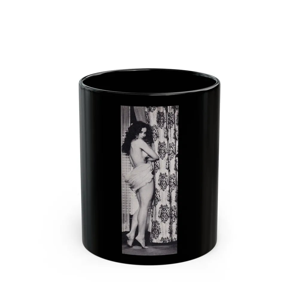 Julie Newmar #332 (Vintage Female Icon) Black Coffee Mug-11oz-Go Mug Yourself