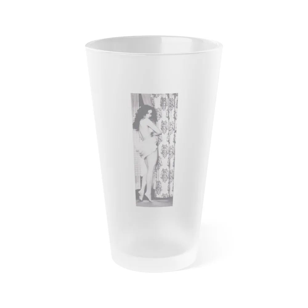 Julie Newmar #332 (Vintage Female Icon) Frosted Pint Glass 16oz-16oz-Frosted-Go Mug Yourself