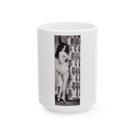 Julie Newmar #332 (Vintage Female Icon) White Coffee Mug 15oz - Go Mug Yourself