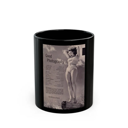 Julie Newmar #334 (Vintage Female Icon) Black Coffee Mug-11oz-Go Mug Yourself