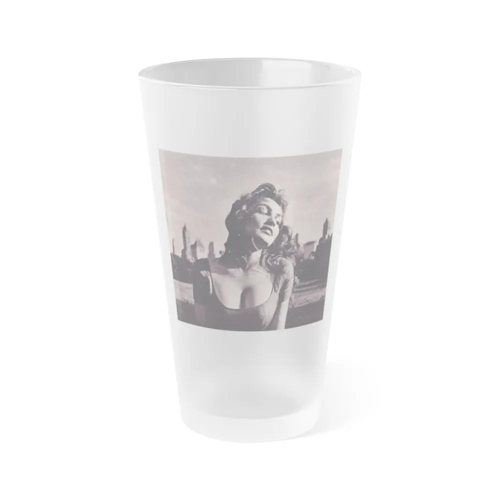 Julie Newmar #335 (Vintage Female Icon) Frosted Pint Glass 16oz-16oz-Frosted-Go Mug Yourself