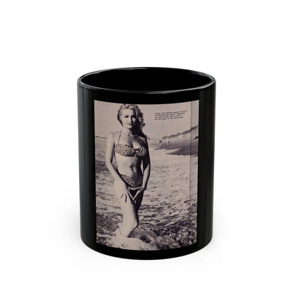 Julie Newmar #338 (Vintage Female Icon) Black Coffee Mug-11oz-Go Mug Yourself