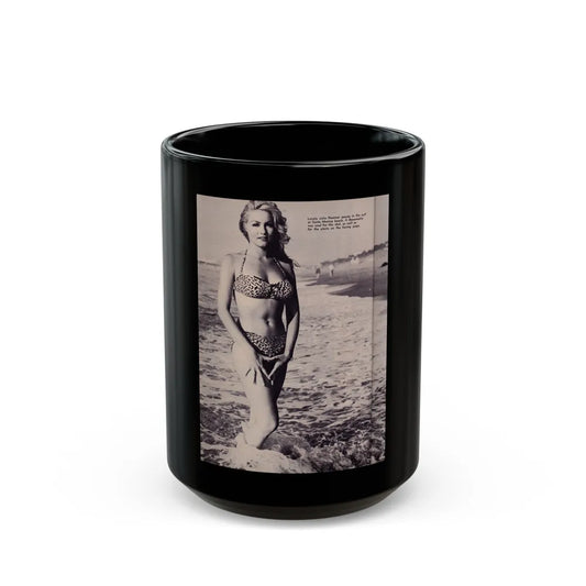 Julie Newmar #338 (Vintage Female Icon) Black Coffee Mug-15oz-Go Mug Yourself