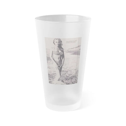 Julie Newmar #338 (Vintage Female Icon) Frosted Pint Glass 16oz-16oz-Frosted-Go Mug Yourself