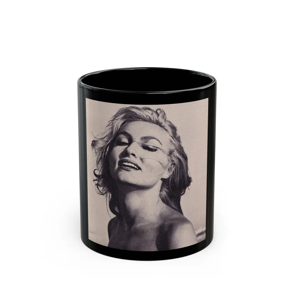 Julie Newmar #339 (Vintage Female Icon) Black Coffee Mug-11oz-Go Mug Yourself