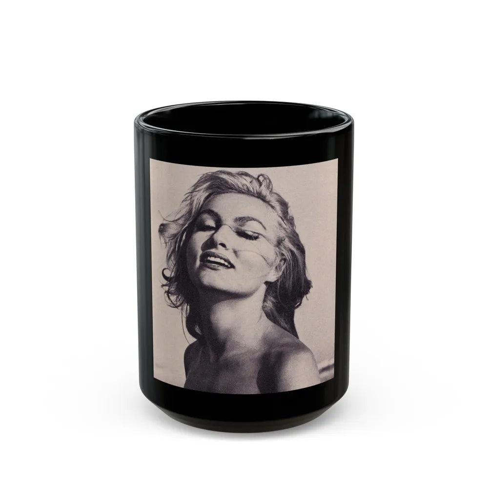 Julie Newmar #339 (Vintage Female Icon) Black Coffee Mug-15oz-Go Mug Yourself