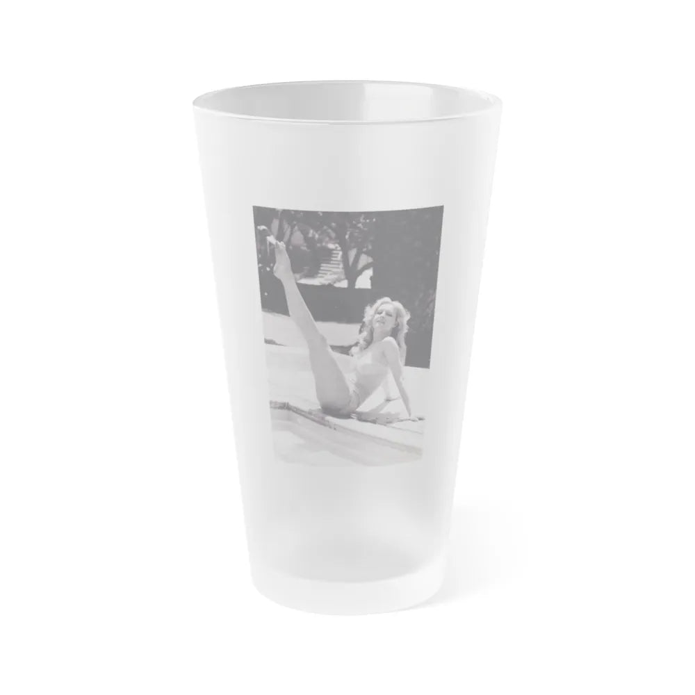 Julie Newmar #342 (Vintage Female Icon) Frosted Pint Glass 16oz-16oz-Frosted-Go Mug Yourself