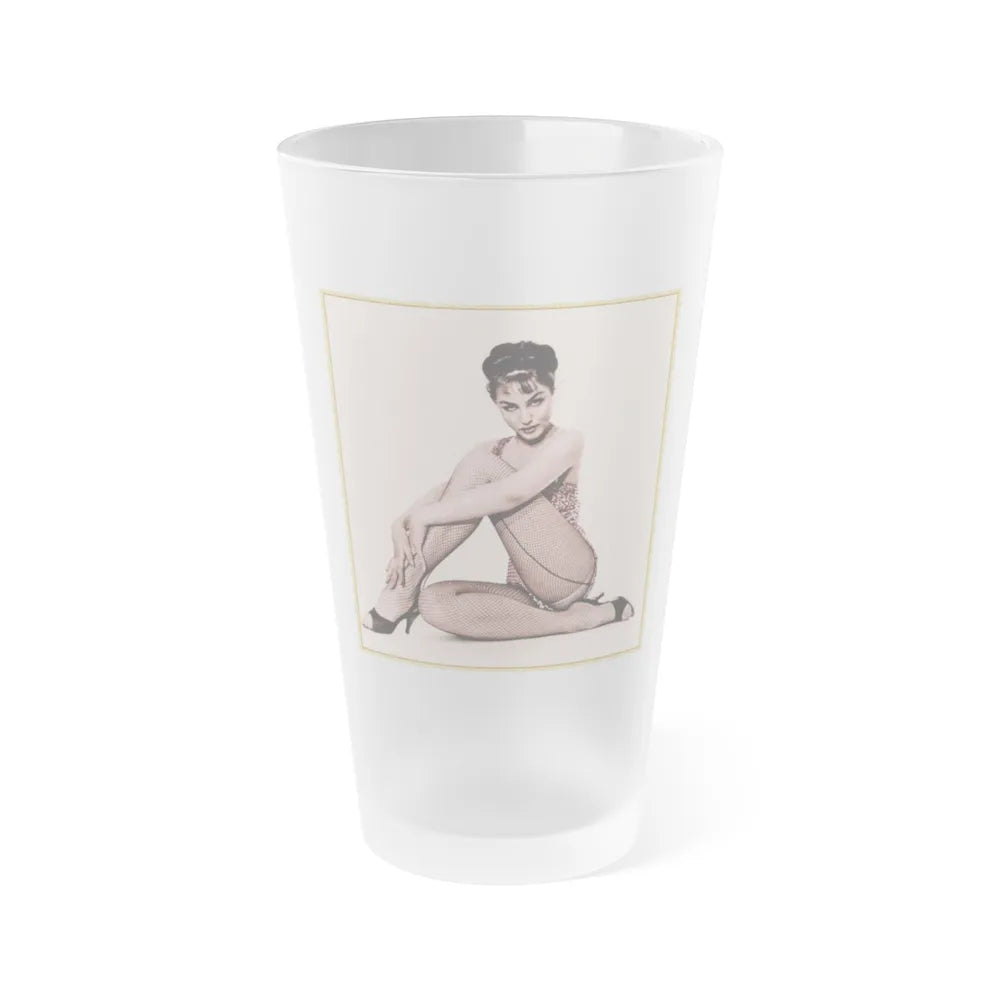 Julie Newmar #343 (Vintage Female Icon) Frosted Pint Glass 16oz-16oz-Frosted-Go Mug Yourself