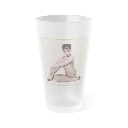 Julie Newmar #343 (Vintage Female Icon) Frosted Pint Glass 16oz-16oz-Frosted-Go Mug Yourself