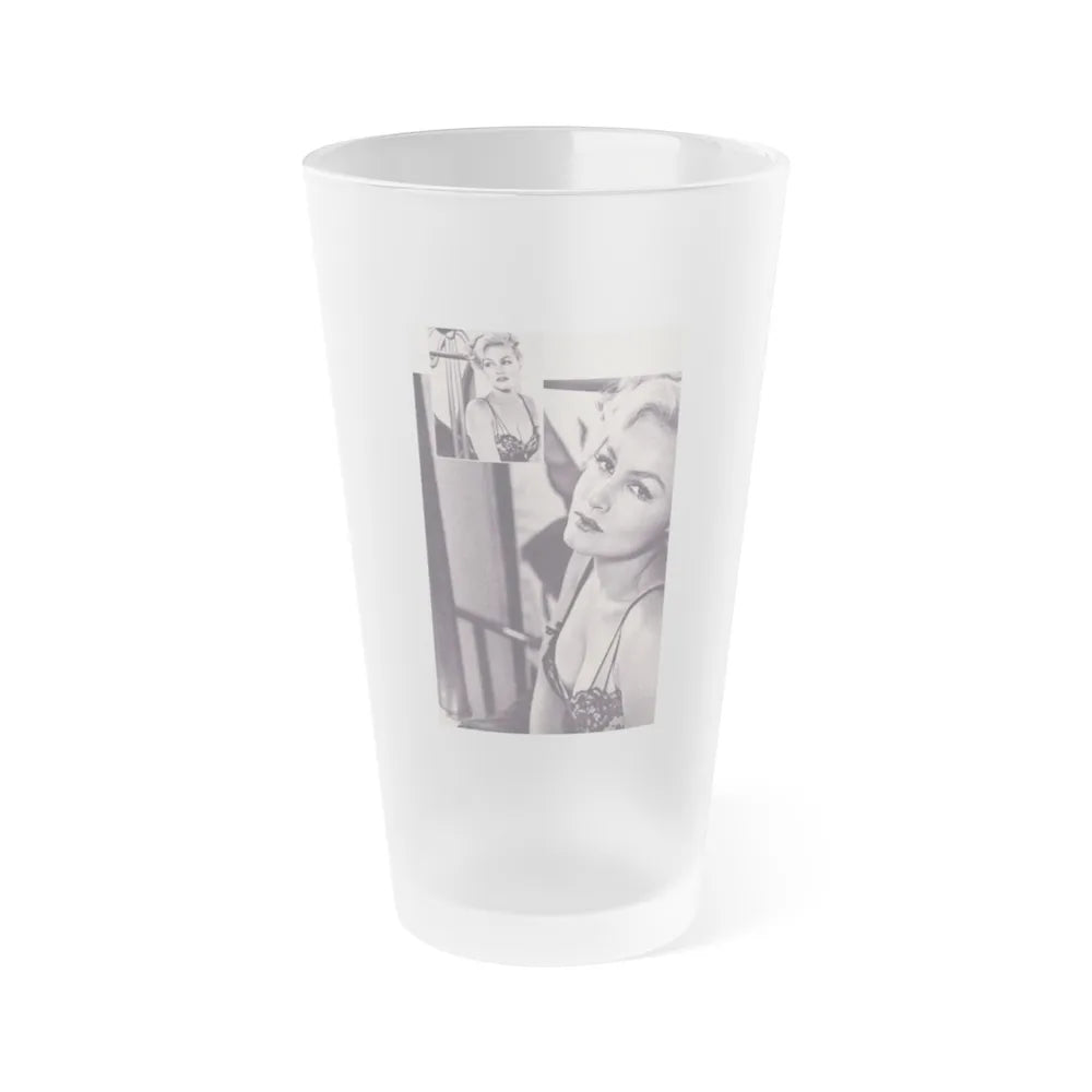 Julie Newmar #345 (Vintage Female Icon) Frosted Pint Glass 16oz-16oz-Frosted-Go Mug Yourself