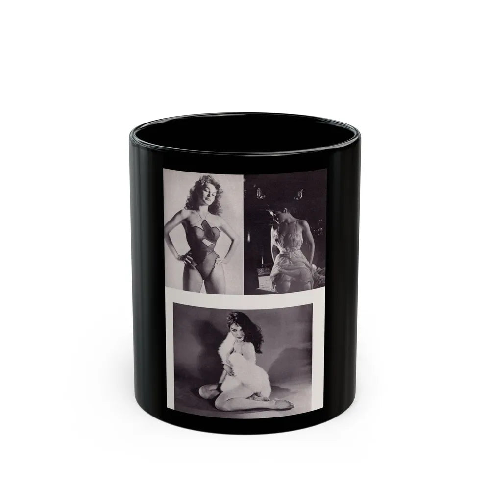 Julie Newmar #346 (Vintage Female Icon) Black Coffee Mug-11oz-Go Mug Yourself