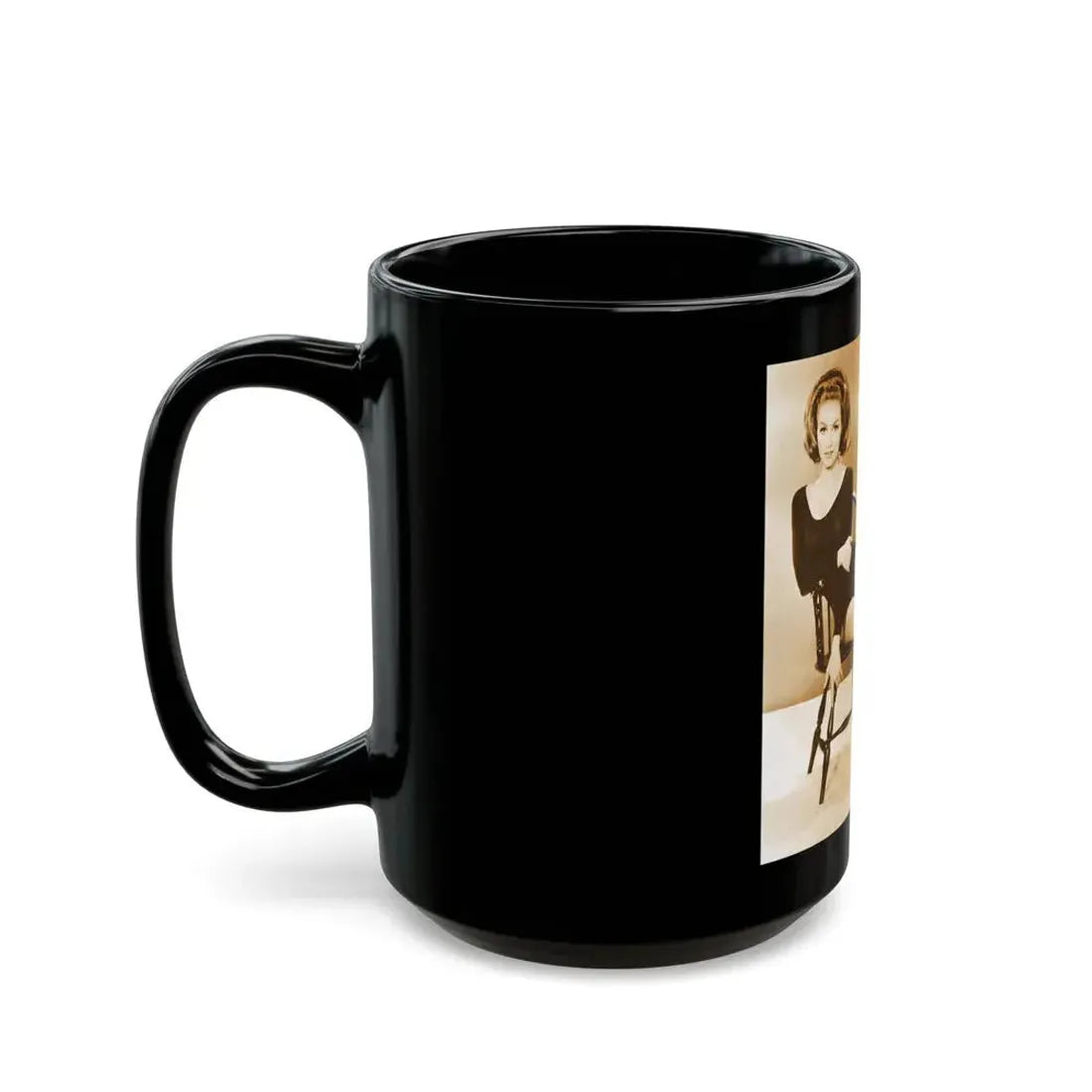 Julie Newmar #35 1 (Vintage Female Icon) Black Coffee Mug - Go Mug Yourself