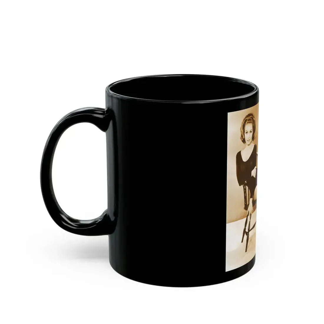 Julie Newmar #35 1 (Vintage Female Icon) Black Coffee Mug - Go Mug Yourself