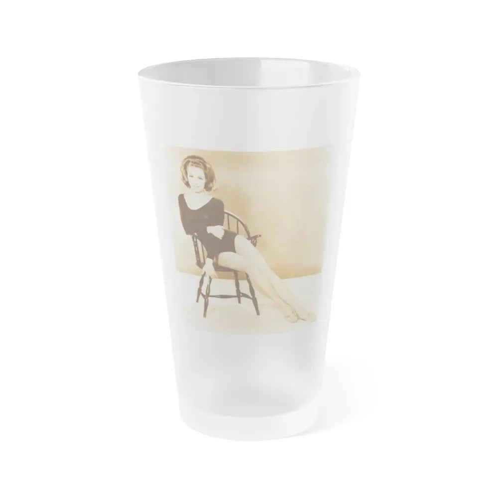Julie Newmar #35 1 (Vintage Female Icon) Frosted Pint Glass 16oz 16oz Frosted - Go Mug Yourself