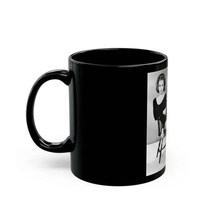 Julie Newmar #35 (Vintage Female Icon) Black Coffee Mug - Go Mug Yourself