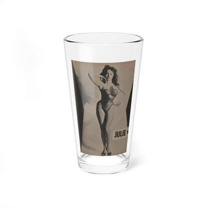 Julie Newmar #350 - Pages 37 Pages 1 of 3 with, Julie+1 Full Page B&W Photo from JOY Digest Mag. Feb. '60 (Vintage Female Icon) Pint Glass 16oz 16oz - Go Mug Yourself