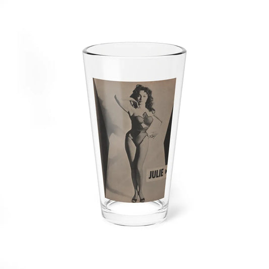 Julie Newmar #350 - Pages 37 Pages 1 of 3 with, Julie+1 Full Page B&W Photo from JOY Digest Mag. Feb. '60 (Vintage Female Icon) Pint Glass 16oz 16oz - Go Mug Yourself