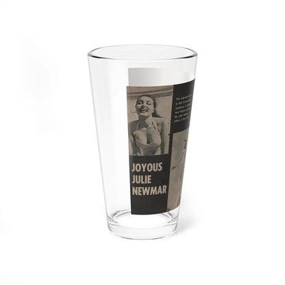 Julie Newmar #351 - Pages 38 & 39 Pages 2 & 3 of 3 with, Julie+3 B&W Photos from JOY Digest Mag. Feb. '60 (Vintage Female Icon) Pint Glass 16oz - Go Mug Yourself