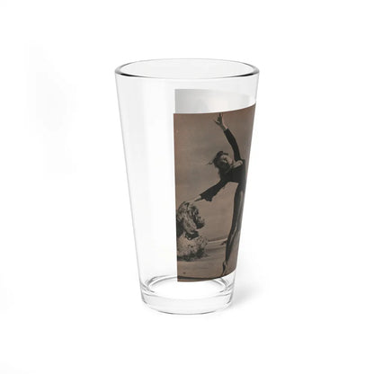 Julie Newmar #354 - Pages 42 & 43 Pages 5 & 6 of 6 with, Julie+3 B&W Photos & 1 Caption from PHOTO Digest Mag. Oct. '53 (Vintage Female Icon) Pint Glass 16oz - Go Mug Yourself